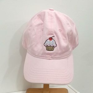 Pink Cupcake Embroidered Adjustable Baseball Cap